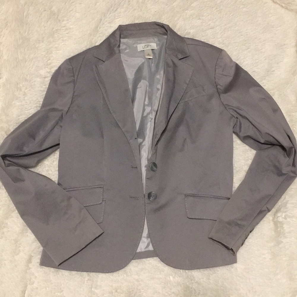 Ann Taylor Loft Gray Blazer Size 6